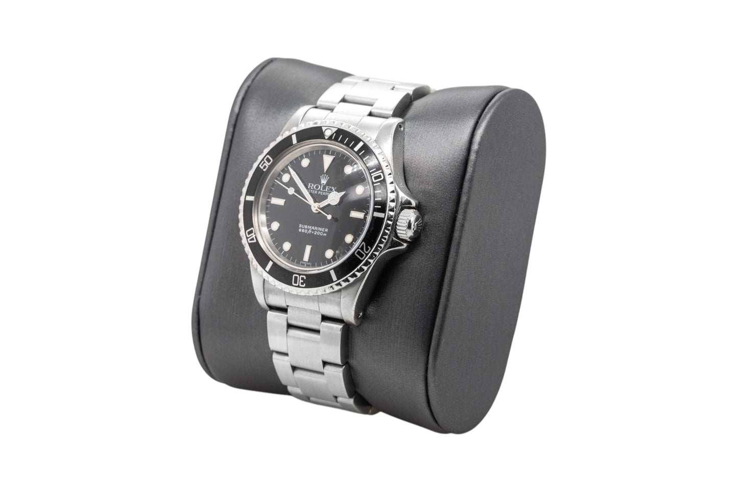 Vintage Rolex Submariner 5513 Stainless Steel Black Dial Watch