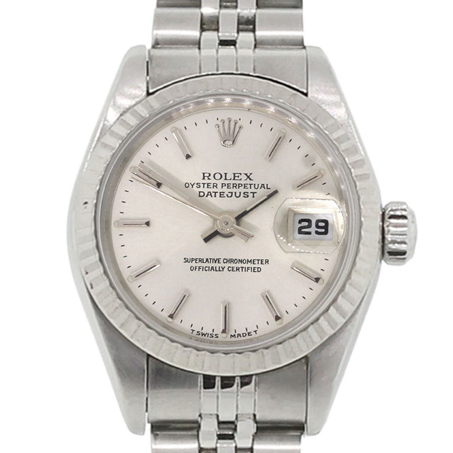 Rolex 69174 Datejust Stainless Steel 26mm Silver Dial Ladies Watch