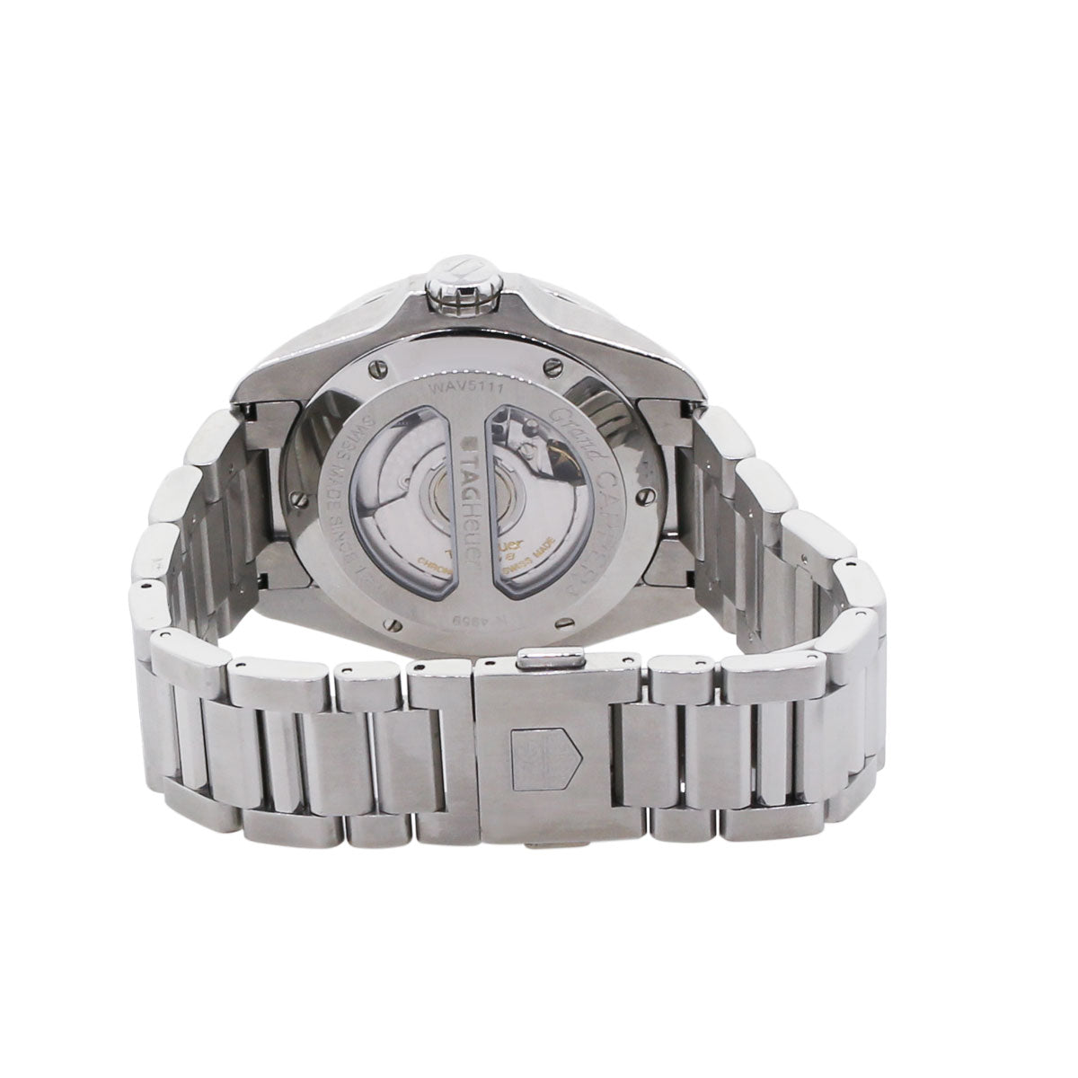 Tag Heuer WAV5111 Grand Carrera GMT Black Dial Stainless Steel Watch