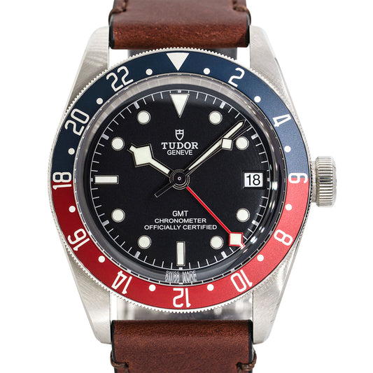 Tudor 79830RB Black Bay GMT "Pepsi" Stainless Steel Black Dial Watch