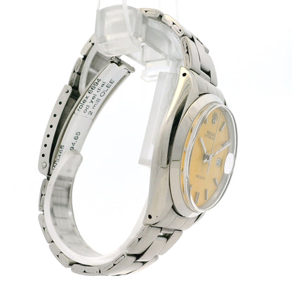 Rolex 6694 Oysterdate Stainless Steel Yellow Dial Watch