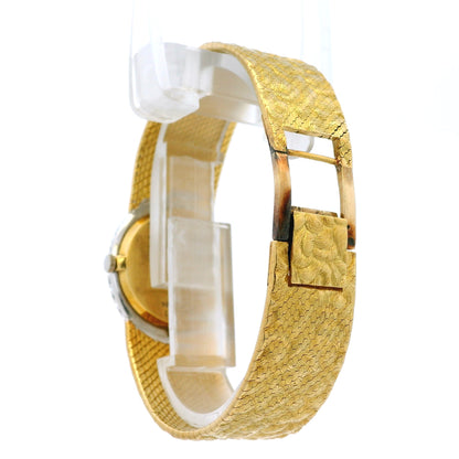 Piaget 9814 18k Mother of Pearl Dial Diamond Bezel Watch