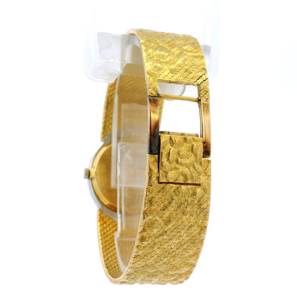 Piaget 9814 18k Mother of Pearl Dial Diamond Bezel Watch