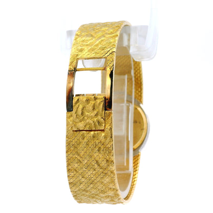 Piaget 9814 18k Mother of Pearl Dial Diamond Bezel Watch