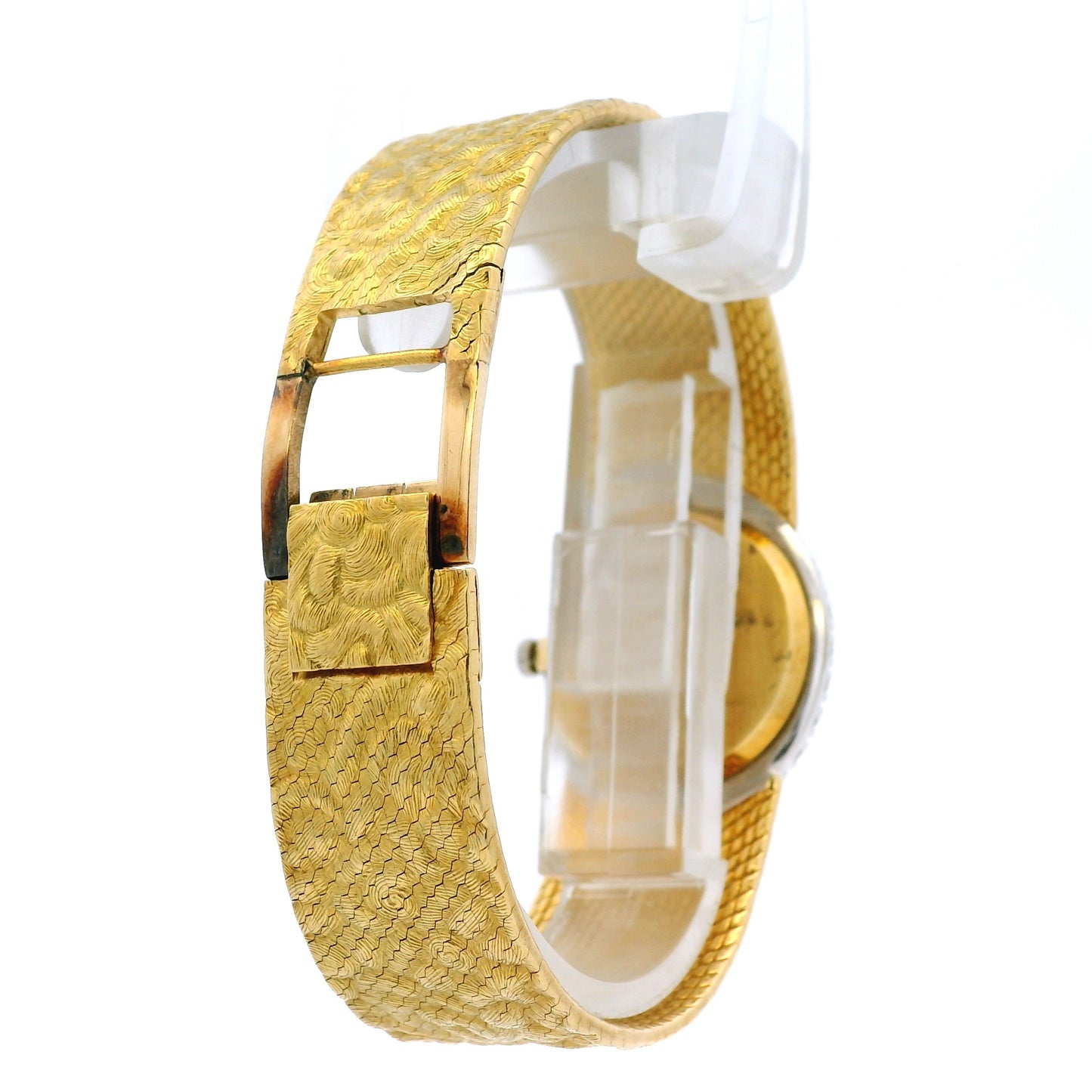 Piaget 9814 18k Mother of Pearl Dial Diamond Bezel Watch