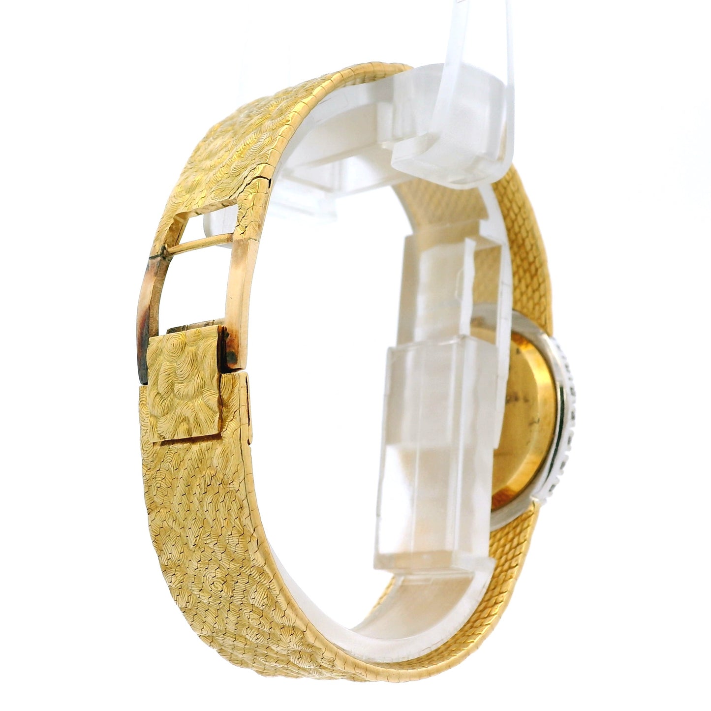 Piaget 9814 18k Mother of Pearl Dial Diamond Bezel Watch