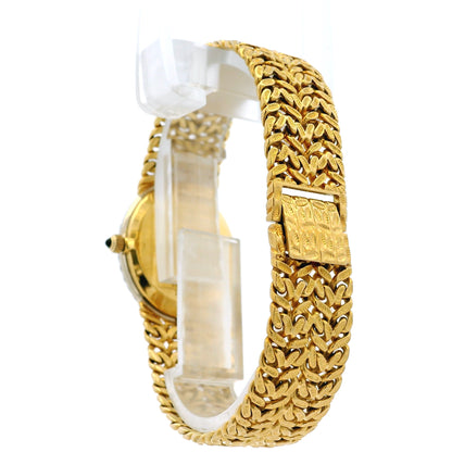 Piaget 9826 N21 18k Yellow Gold Mother of Pearl Diamond Bezel Ladies Watch