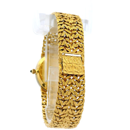 Piaget 9826 N21 18k Yellow Gold Mother of Pearl Diamond Bezel Ladies Watch