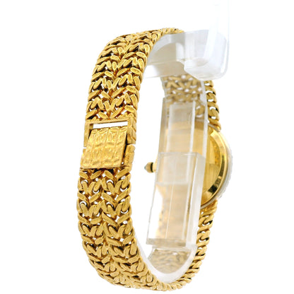 Piaget 9826 N21 18k Yellow Gold Mother of Pearl Diamond Bezel Ladies Watch