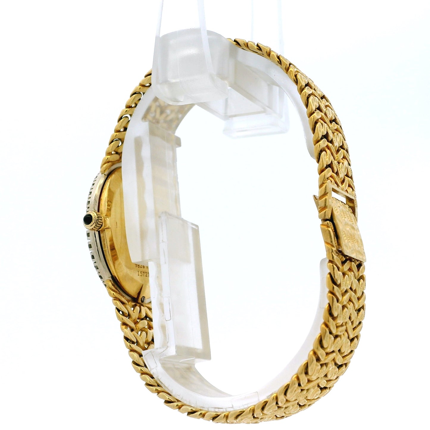 Piaget 9826 N21 18k Yellow Gold Mother of Pearl Diamond Bezel Ladies Watch