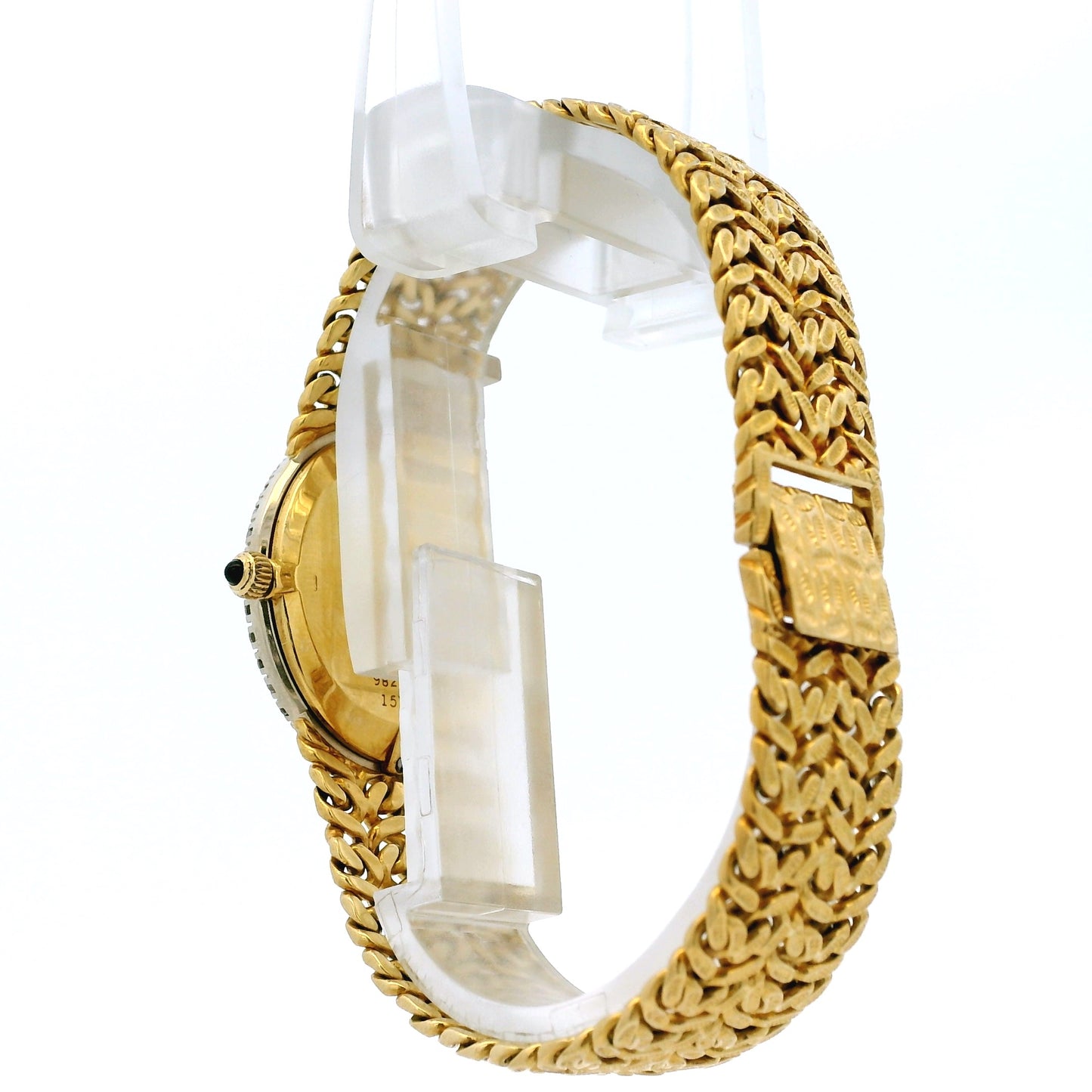 Piaget 9826 N21 18k Yellow Gold Mother of Pearl Diamond Bezel Ladies Watch