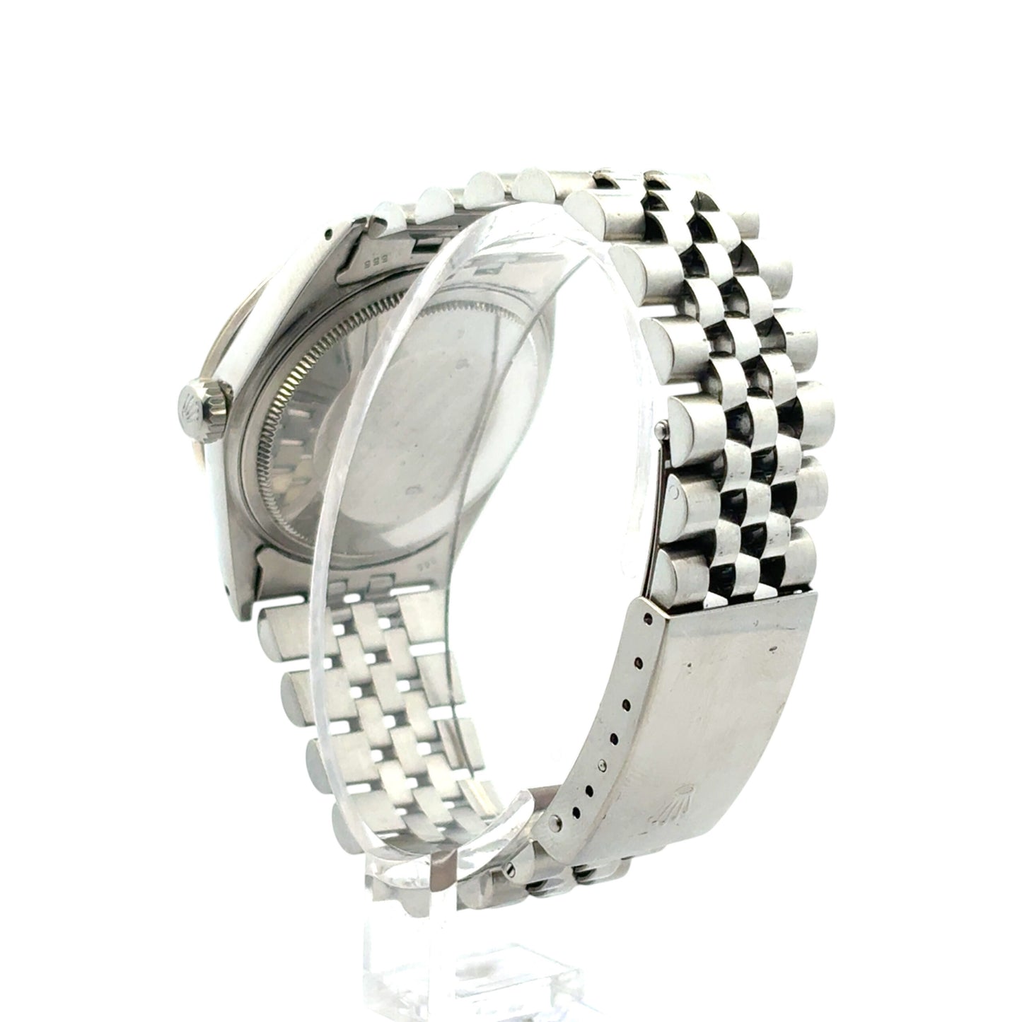 Rolex 16014 Datejust 36mm Stainless Steel Aftermarket Pink Diamond Dial and Bezel Watch