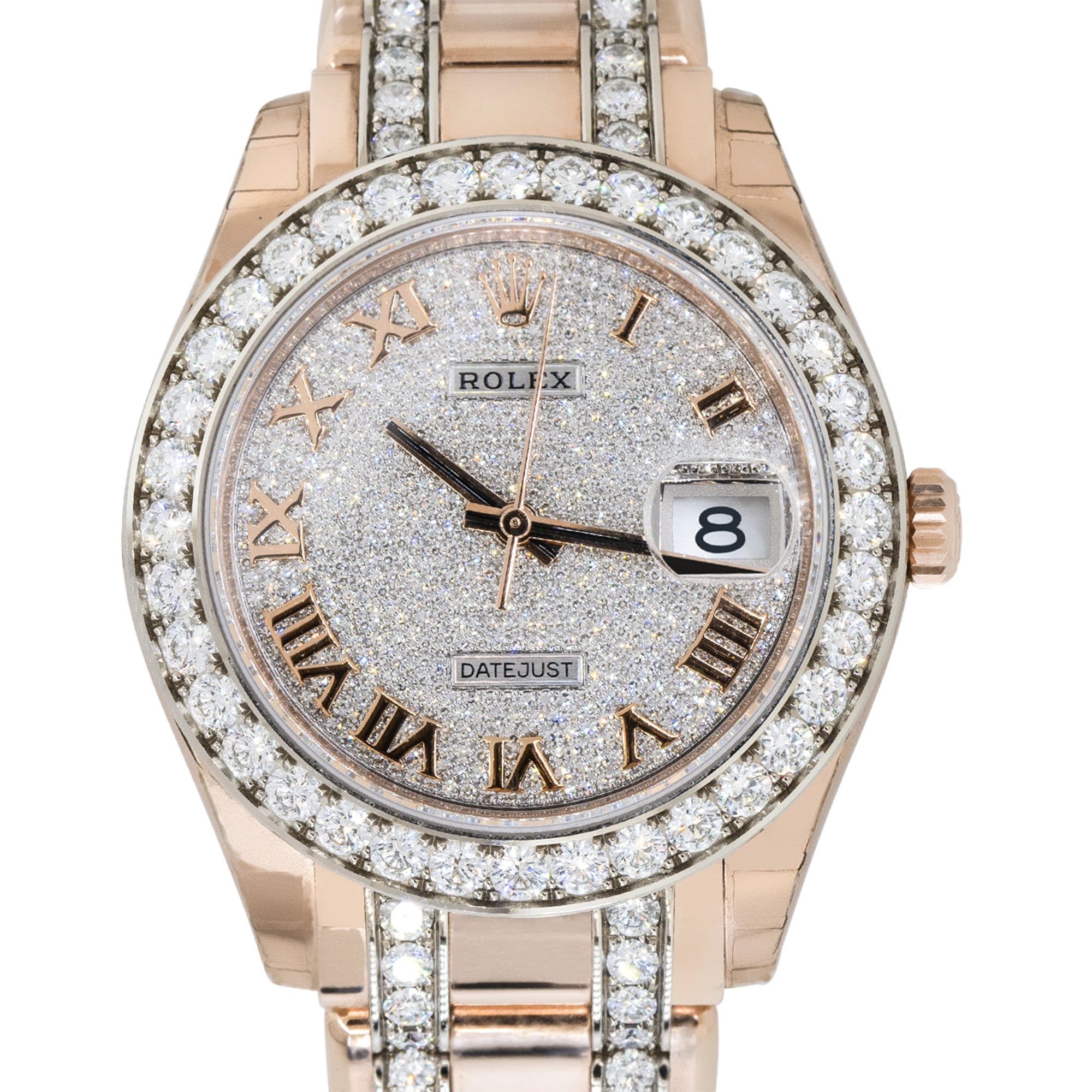 Rolex 86285 Datejust 18k Rose Gold Master Piece All Factory Diamond Watch