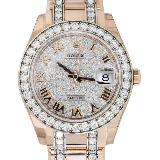 Rolex 86285 Datejust 18k Rose Gold Master Piece All Factory Diamond Watch