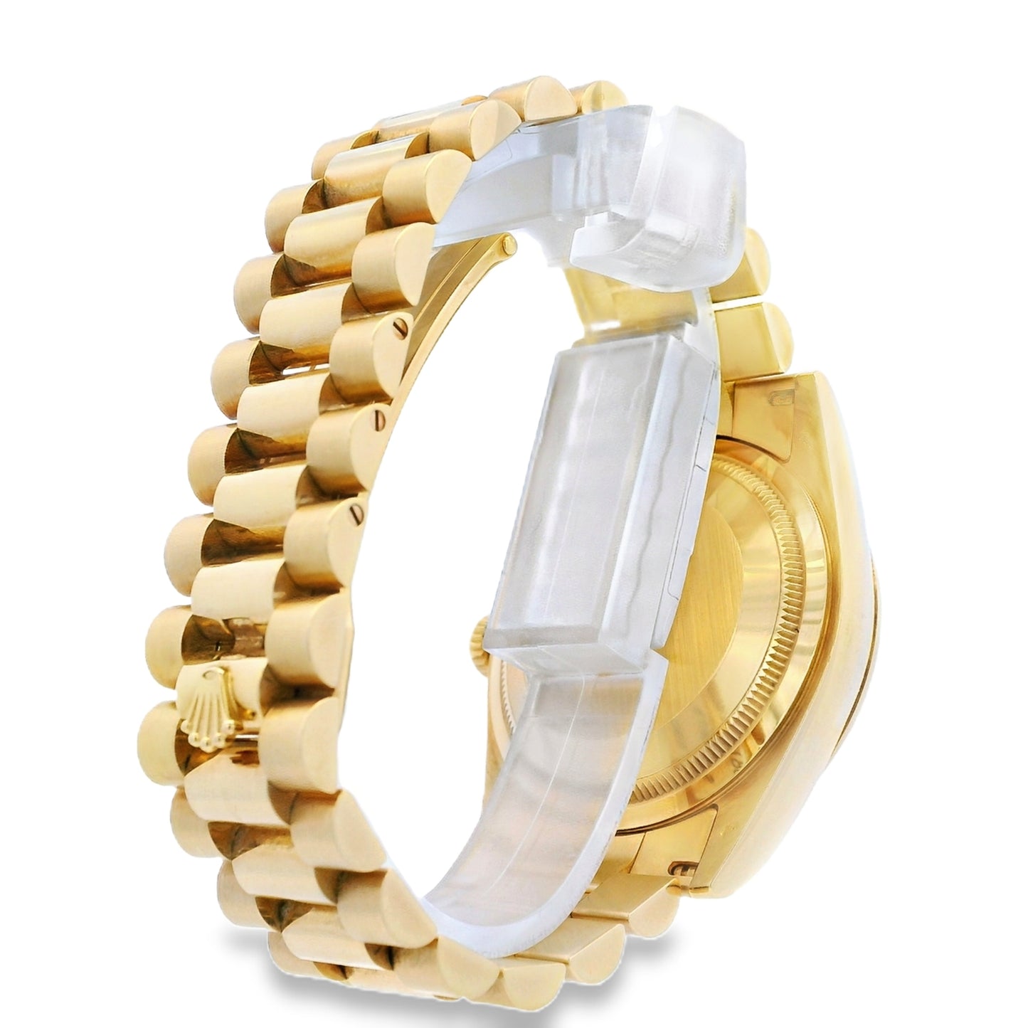 Rolex 118238 Day-Date 18k yellow gold green dial presidential watch