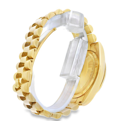 Rolex 118238 Day-Date 18k yellow gold green dial presidential watch