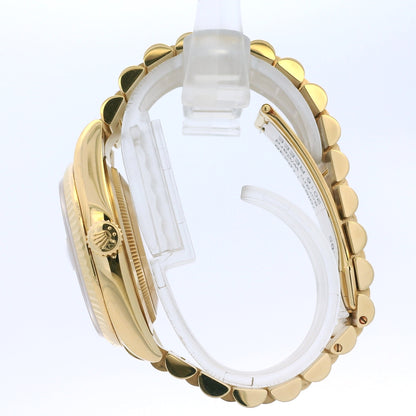 Rolex 118238 Day-Date 18k yellow gold green dial presidential watch