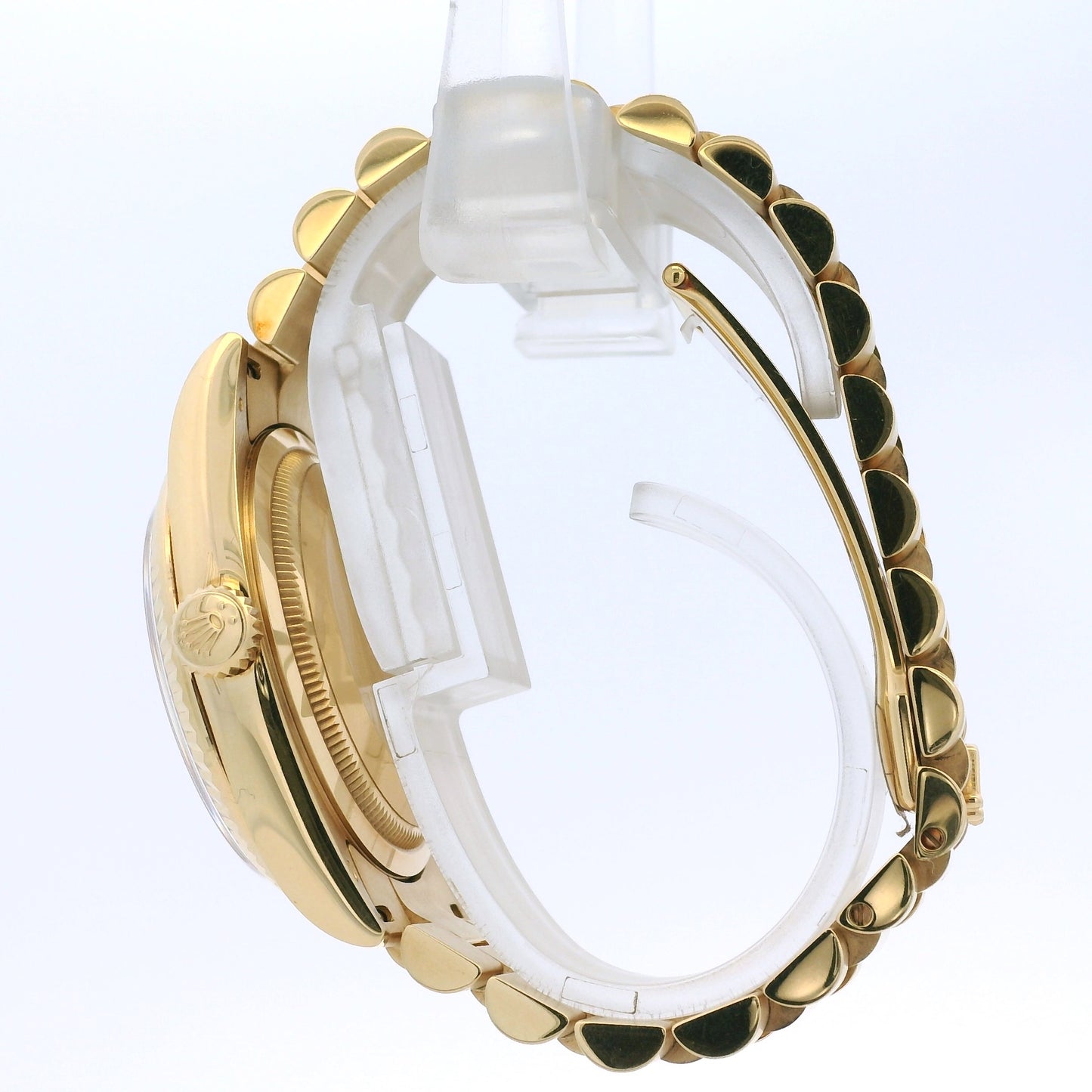 Rolex 118238 Day-Date 18k yellow gold green dial presidential watch