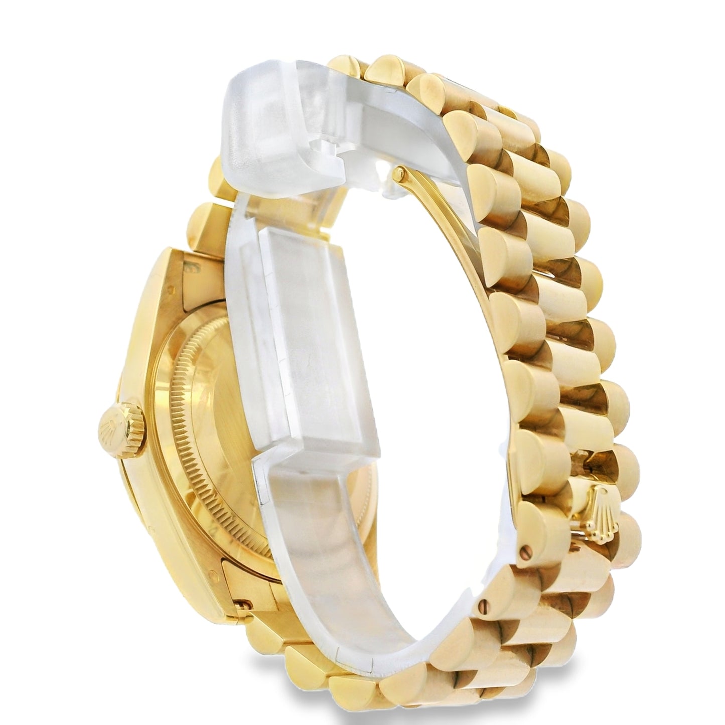 Rolex 118238 Day-Date 18k yellow gold green dial presidential watch