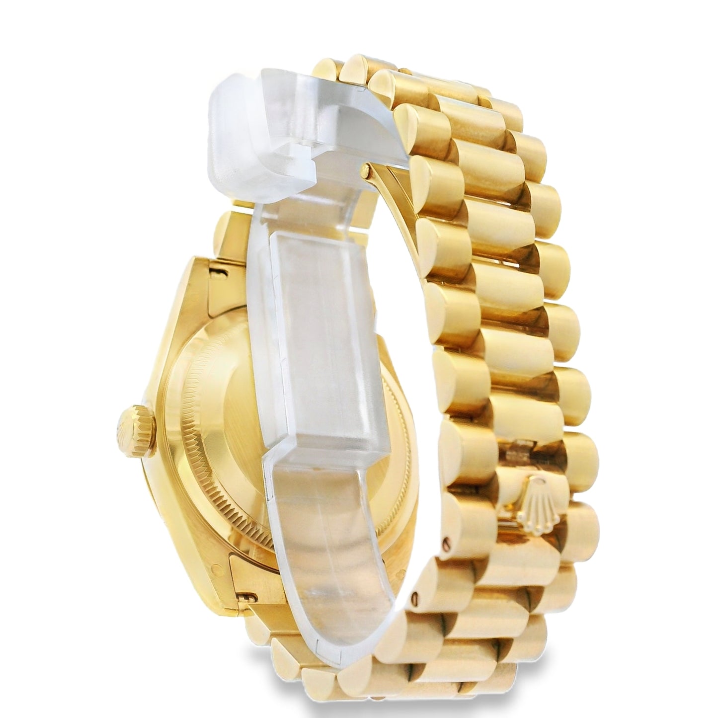 Rolex 118238 Day-Date 18k yellow gold green dial presidential watch