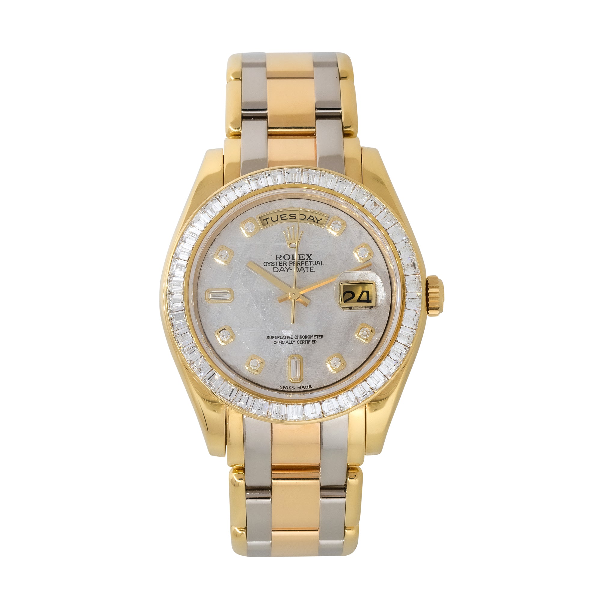 Rolex 18958BR Day-Date 18k Tridor Meteorite Dial Masterpiece Watch