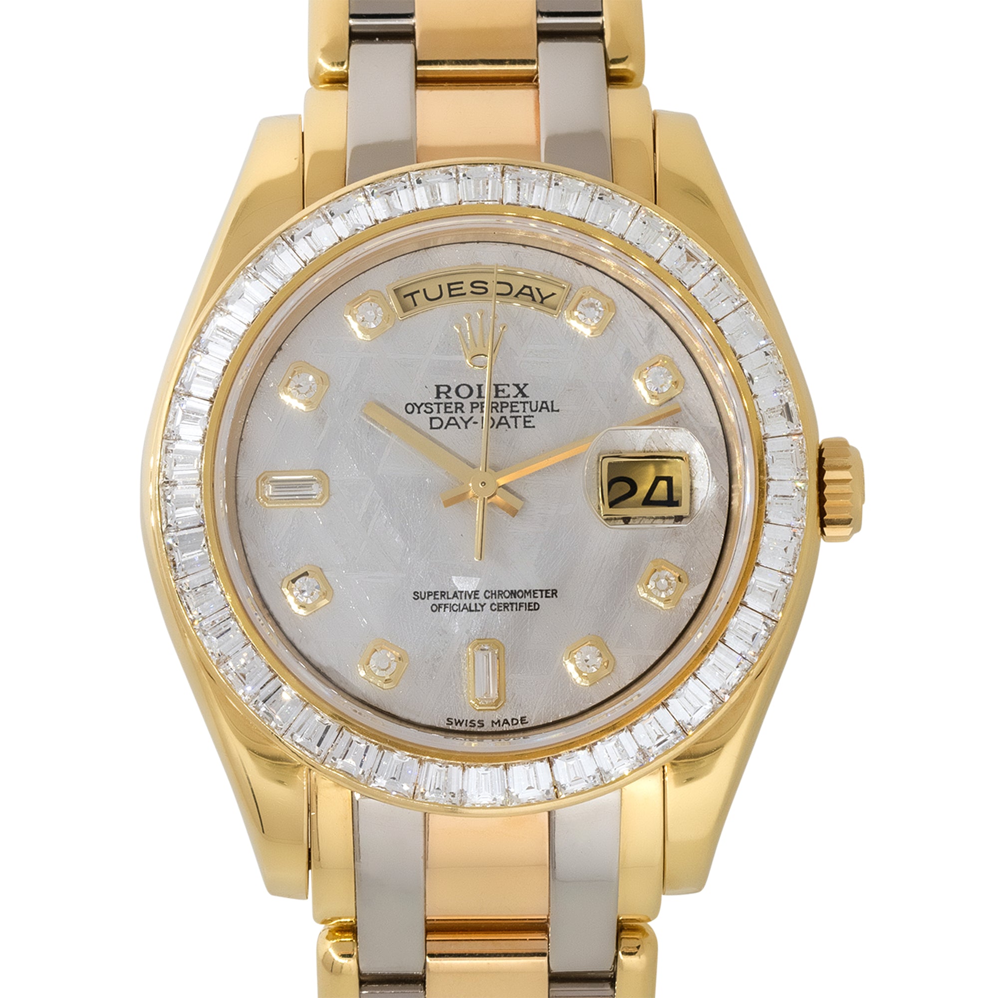 Rolex 18958BR Day-Date 18k Tridor Meteorite Dial Masterpiece Watch