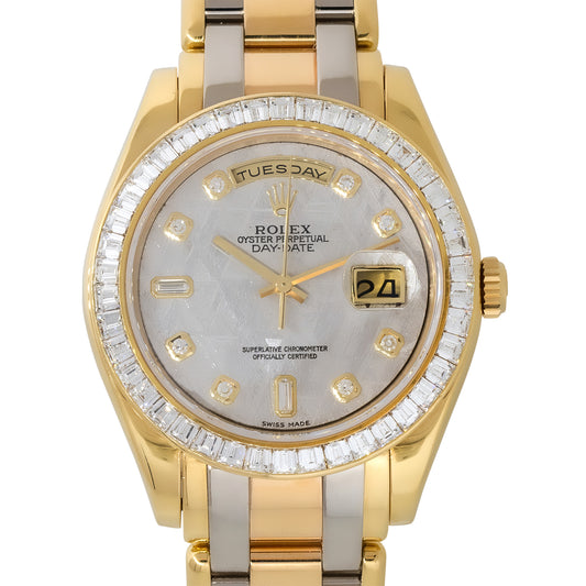 Rolex 18958BR Day-Date 18k Tridor Meteorite Dial Masterpiece Watch