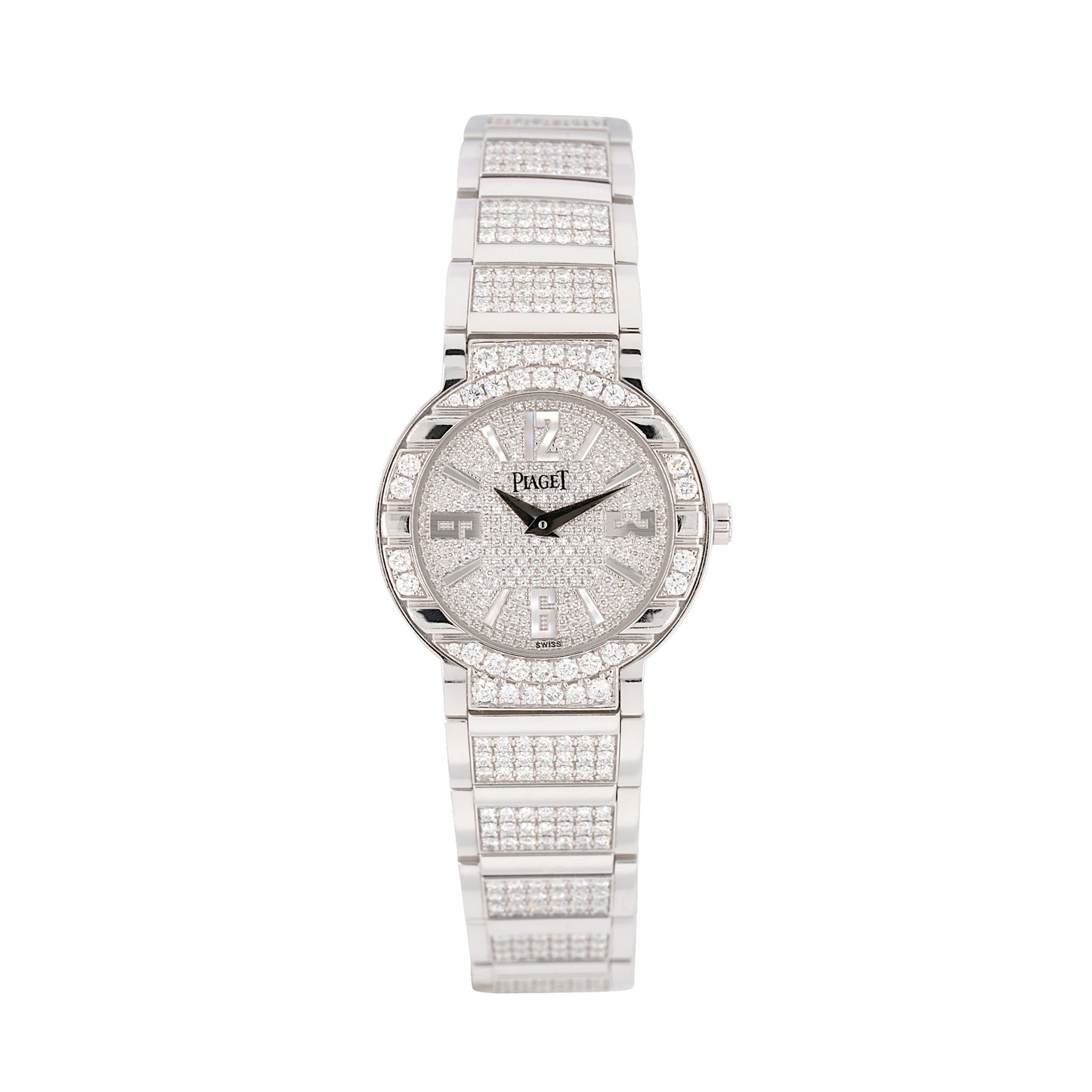 Piaget Polo 18k White Gold Diamond Pave Ladies Watch