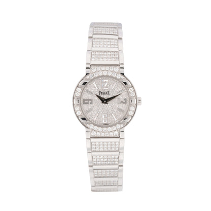 Piaget Polo 18k White Gold Diamond Pave Ladies Watch