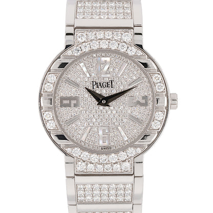 Piaget Polo 18k White Gold Diamond Pave Ladies Watch