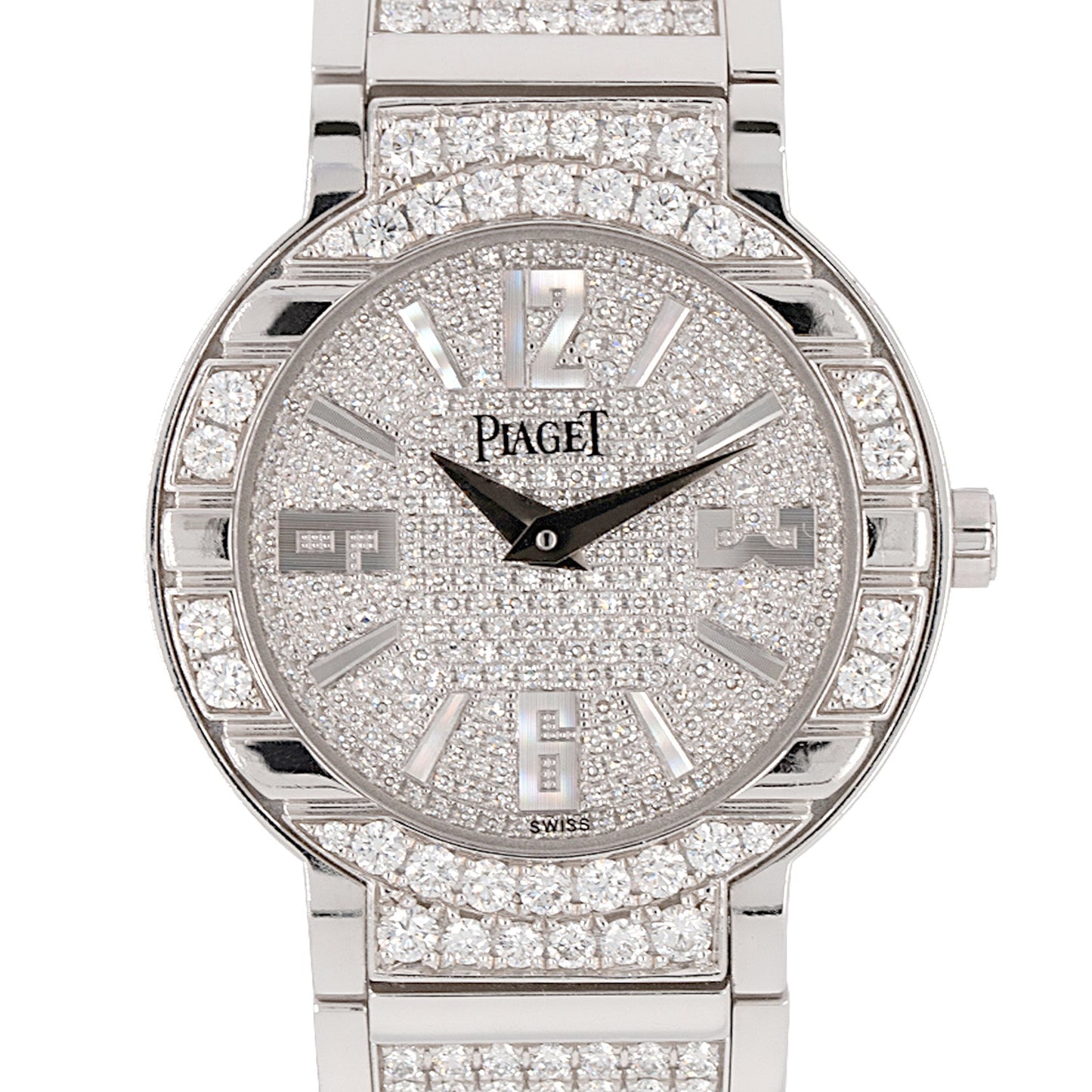 Piaget Polo 18k White Gold Diamond Pave Ladies Watch