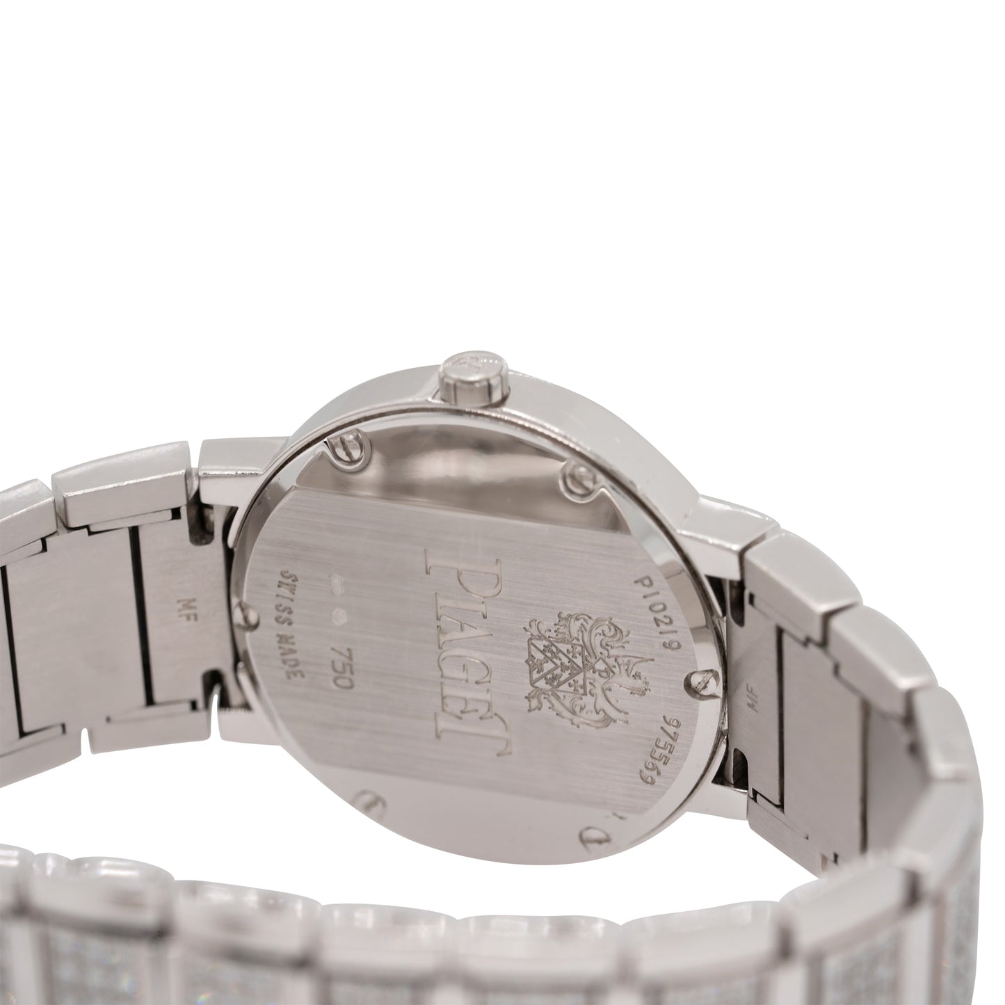 Piaget Polo 18k White Gold Diamond Pave Ladies Watch
