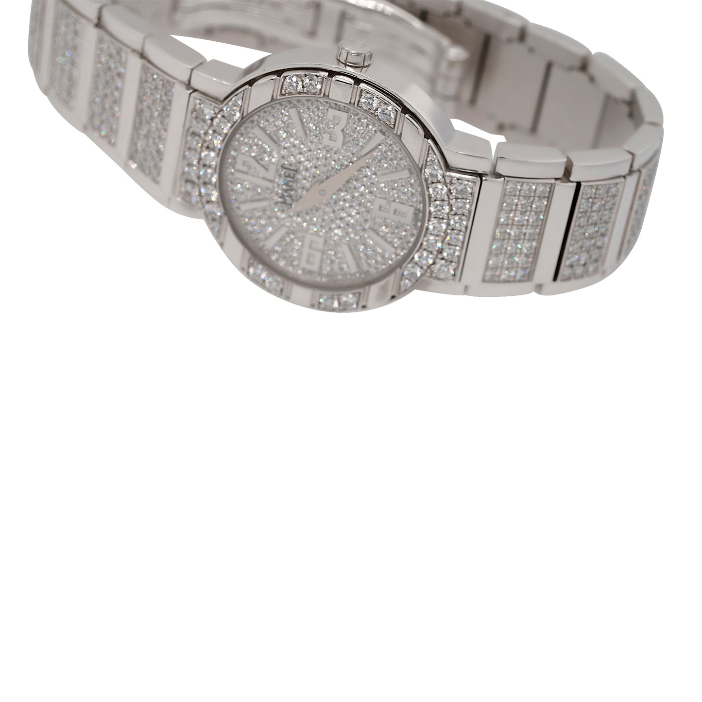 Piaget Polo 18k White Gold Diamond Pave Ladies Watch