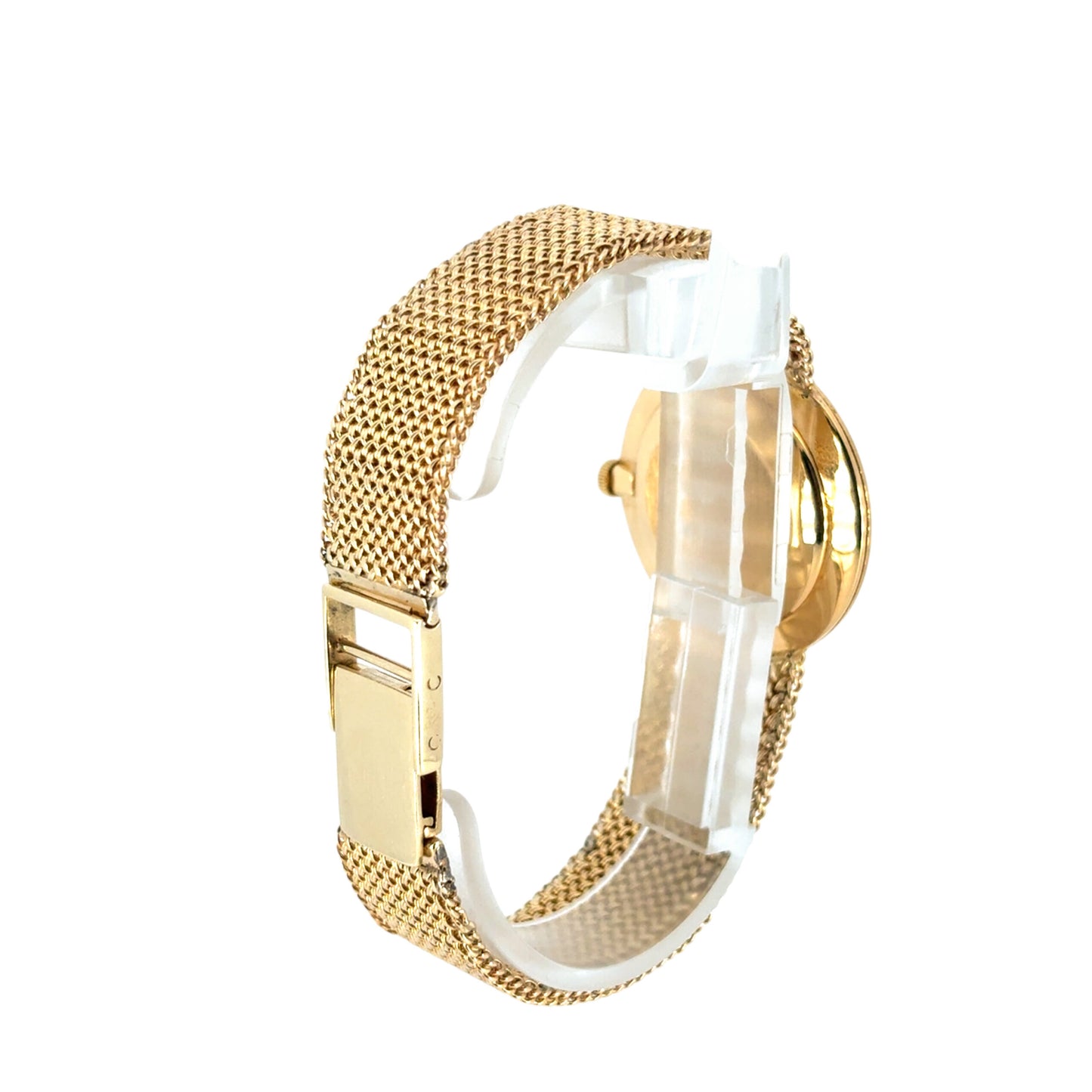 Patek Phillipe 18k Yellow Gold Vintage Black Dial Aftermarket 14k Soldered on Bracelet