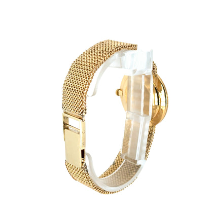 Patek Phillipe 18k Yellow Gold Vintage Black Dial Aftermarket 14k Soldered on Bracelet