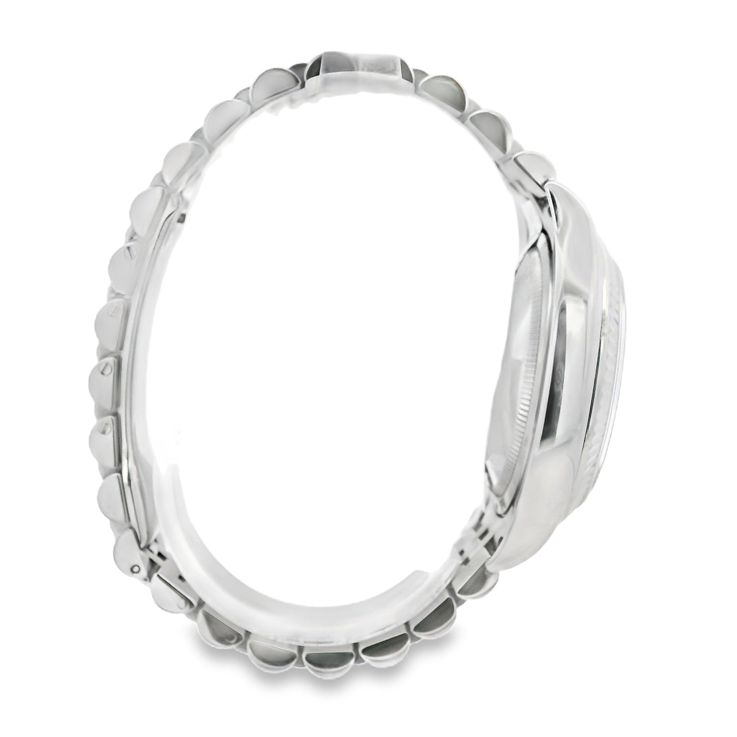 Rolex 116234 Datejust Stainless Steel and 18k White Gold Bezel Factory Black Dial 36mm Watch