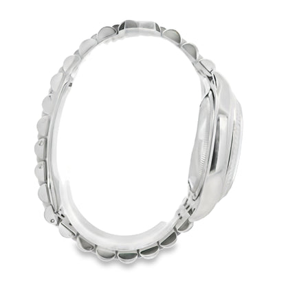 Rolex 116234 Datejust Stainless Steel and 18k White Gold Bezel Factory Black Dial 36mm Watch