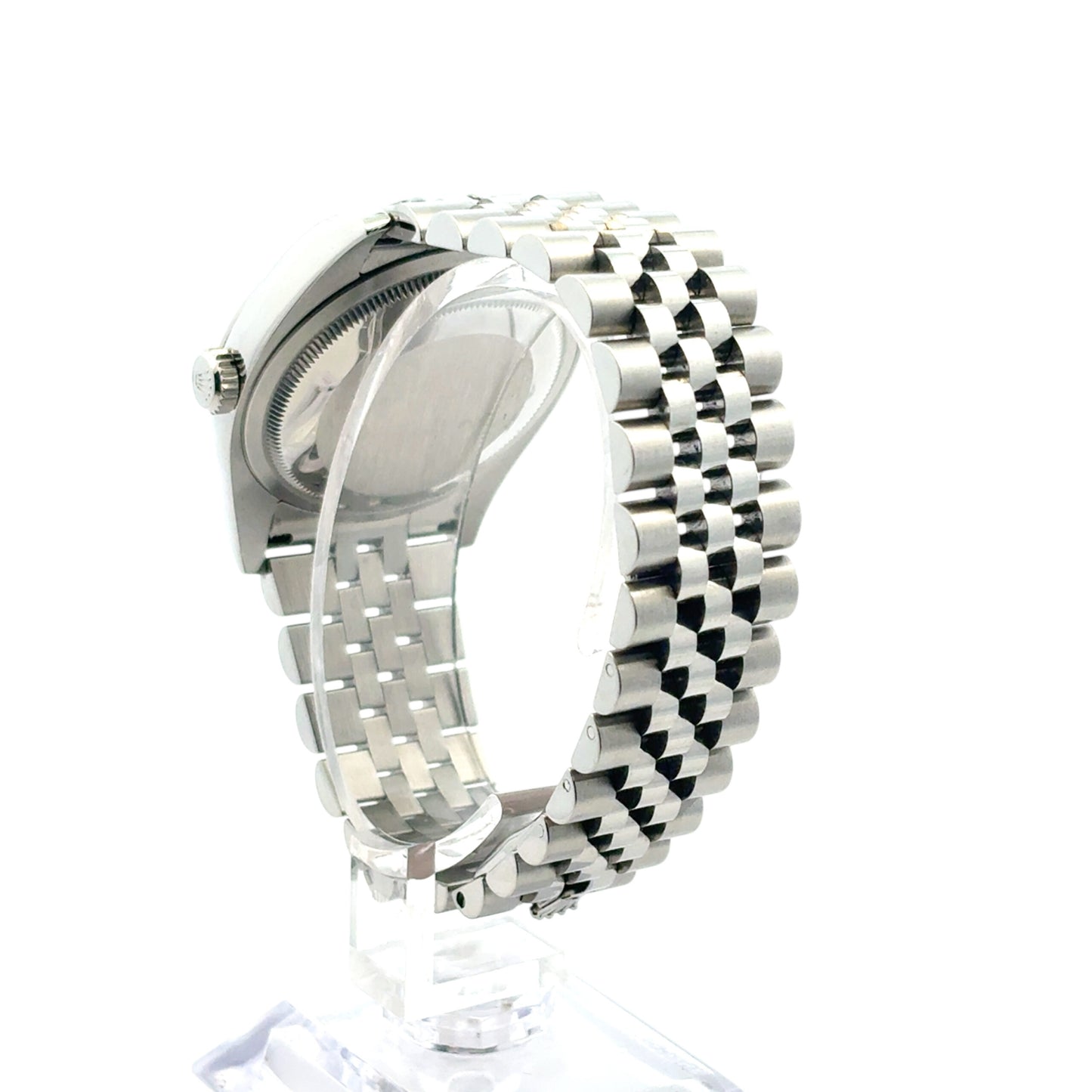 Rolex 116234 Datejust Stainless Steel and 18k White Gold Bezel Factory Black Dial 36mm Watch