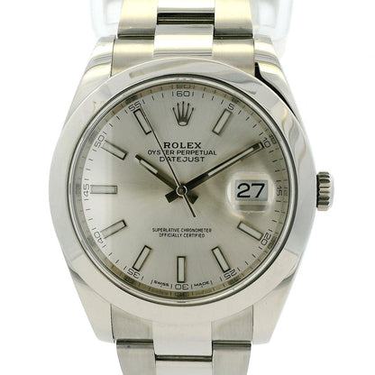 Rolex Datejust 126300 Stainless Oystersteel with Silver Stick Dial Watch