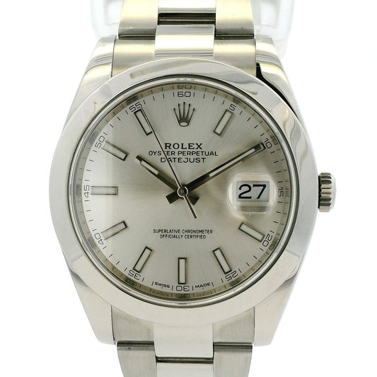 Rolex Datejust 126300 Oystersteel with Silver Stick Dial Watch