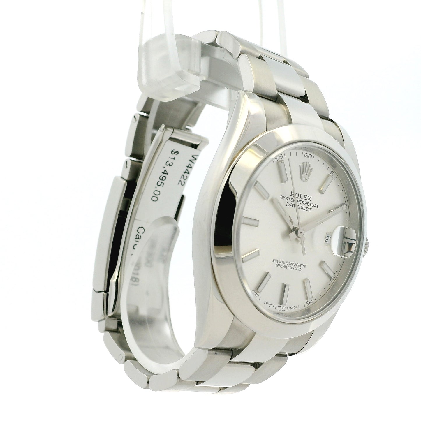 Rolex Datejust 126300 Stainless Oystersteel with Silver Stick Dial Watch