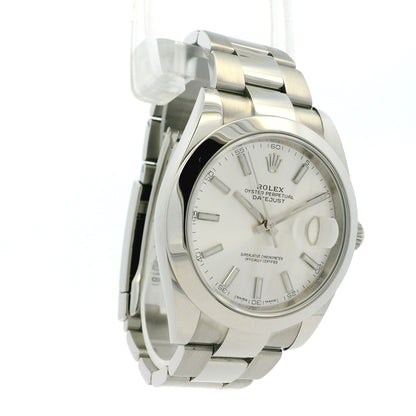 Rolex Datejust 126300 Stainless Oystersteel with Silver Stick Dial Watch