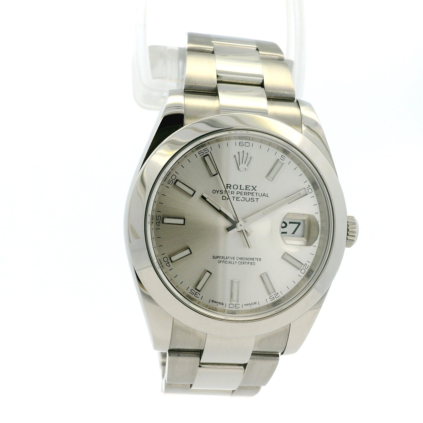 Rolex Datejust 126300 Stainless Oystersteel with Silver Stick Dial Watch
