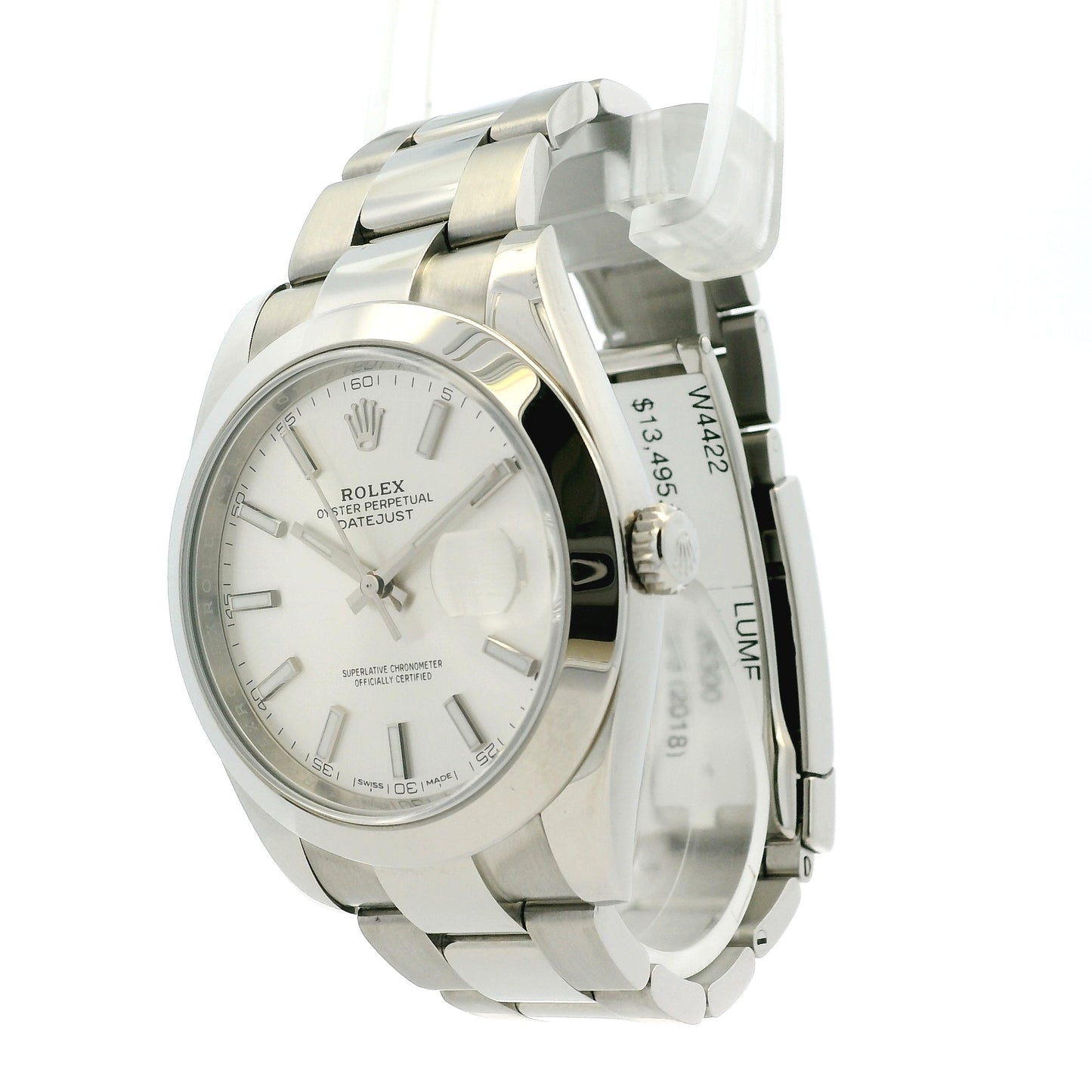 Rolex Datejust 126300 Stainless Oystersteel with Silver Stick Dial Watch