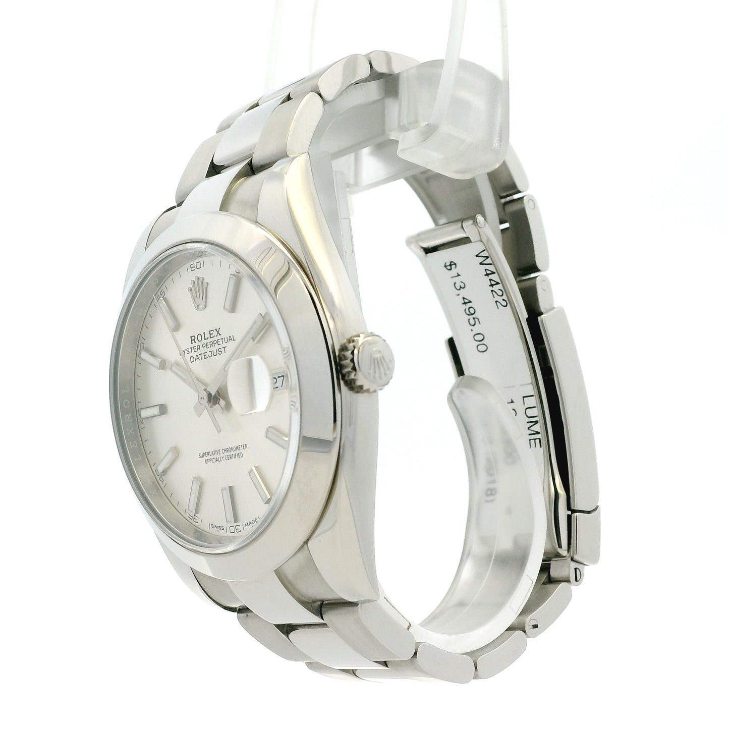 Rolex Datejust 126300 Stainless Oystersteel with Silver Stick Dial Watch