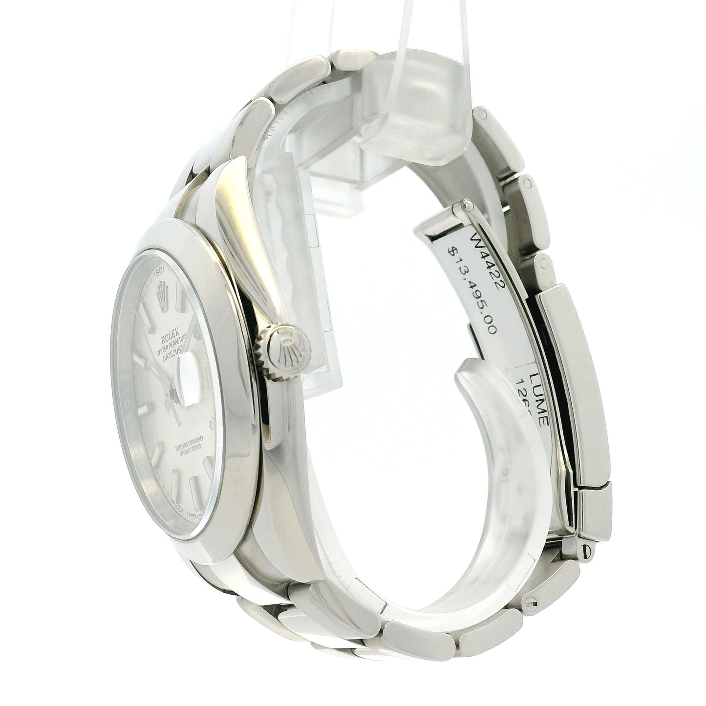 Rolex Datejust 126300 Stainless Oystersteel with Silver Stick Dial Watch