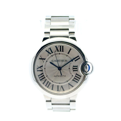 Cartier Ballon Bleu Stainless Steel 36mm Silver Dial Watch