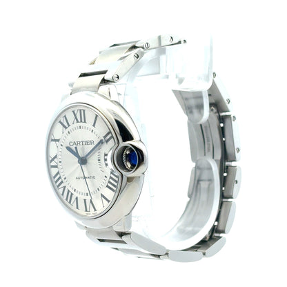 Cartier Ballon Bleu Stainless Steel 36mm Silver Dial Watch