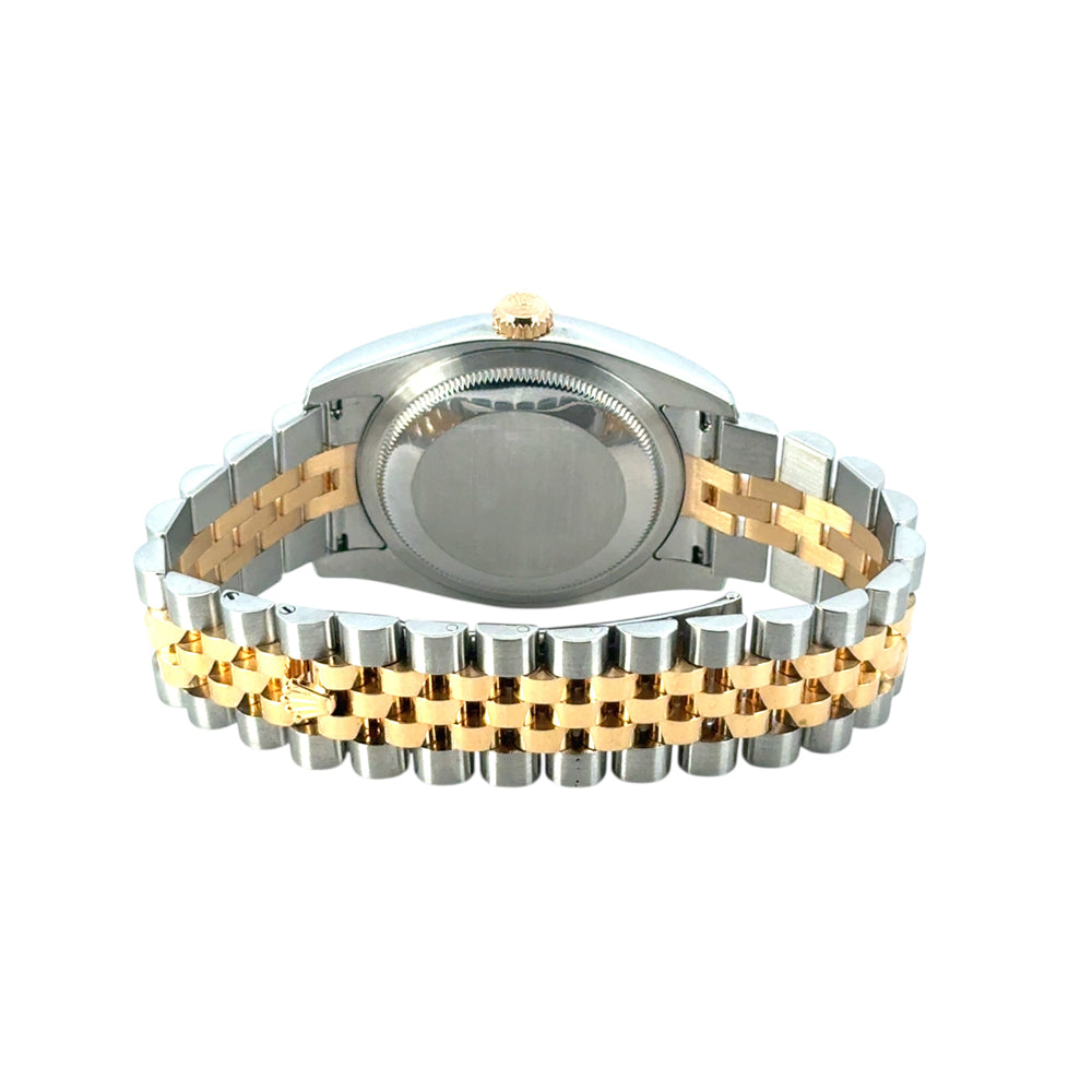 Rolex 116233 Datejust Two Tone 18k Yellow Gold Champagne Diamond Dial Watch