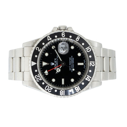 Rolex 16700 GMT-Master Stainless Steel Black Dial Watch
